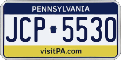 PA license plate JCP5530