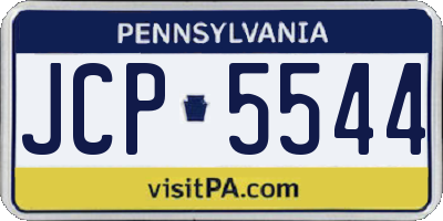 PA license plate JCP5544