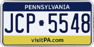 PA license plate JCP5548