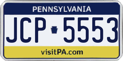 PA license plate JCP5553