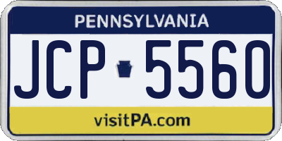 PA license plate JCP5560