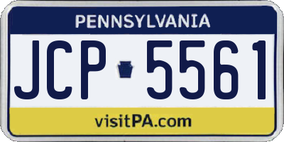 PA license plate JCP5561