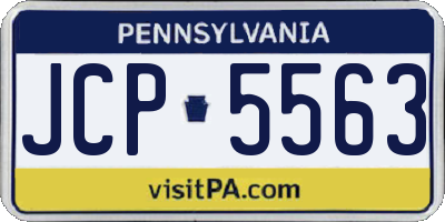 PA license plate JCP5563