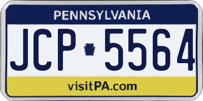 PA license plate JCP5564