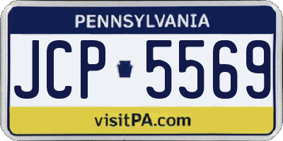 PA license plate JCP5569