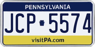PA license plate JCP5574
