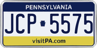 PA license plate JCP5575