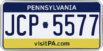 PA license plate JCP5577