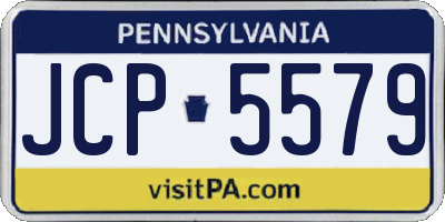 PA license plate JCP5579