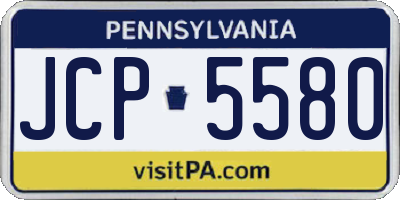PA license plate JCP5580