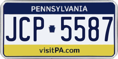 PA license plate JCP5587