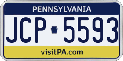 PA license plate JCP5593