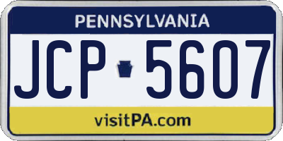 PA license plate JCP5607