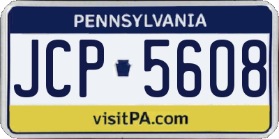 PA license plate JCP5608