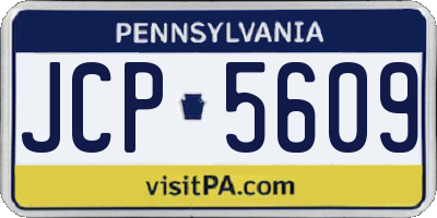 PA license plate JCP5609