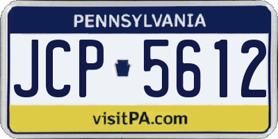 PA license plate JCP5612