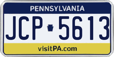 PA license plate JCP5613