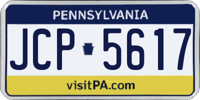 PA license plate JCP5617