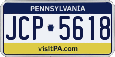 PA license plate JCP5618
