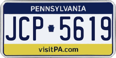 PA license plate JCP5619