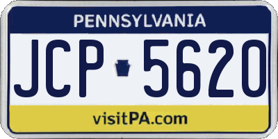 PA license plate JCP5620