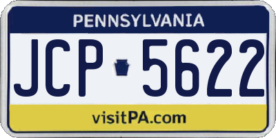 PA license plate JCP5622