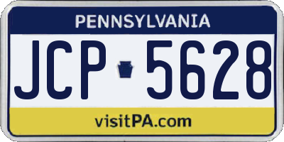 PA license plate JCP5628