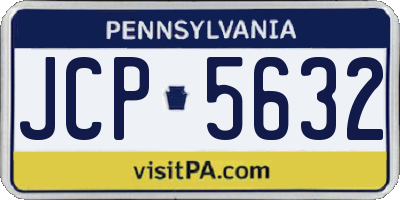PA license plate JCP5632