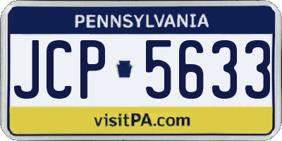PA license plate JCP5633