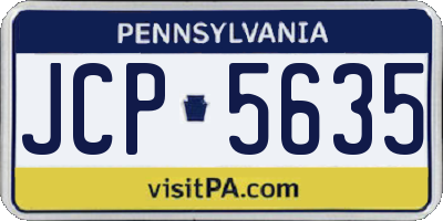 PA license plate JCP5635