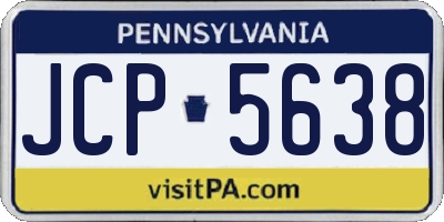PA license plate JCP5638