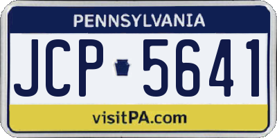 PA license plate JCP5641