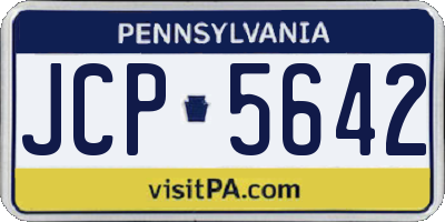 PA license plate JCP5642