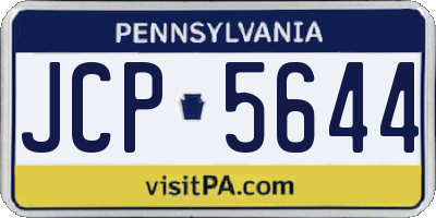 PA license plate JCP5644