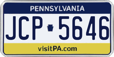 PA license plate JCP5646