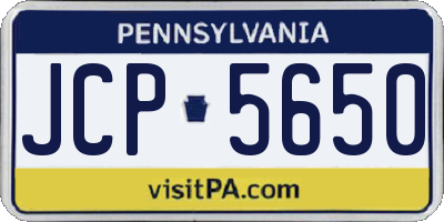 PA license plate JCP5650