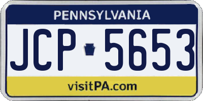 PA license plate JCP5653