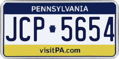 PA license plate JCP5654