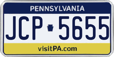 PA license plate JCP5655