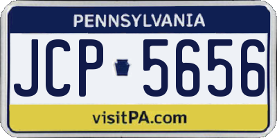 PA license plate JCP5656