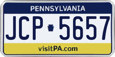 PA license plate JCP5657
