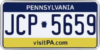 PA license plate JCP5659