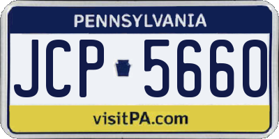 PA license plate JCP5660