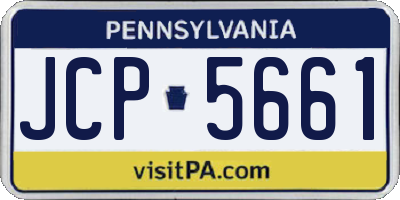 PA license plate JCP5661