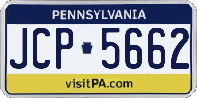 PA license plate JCP5662