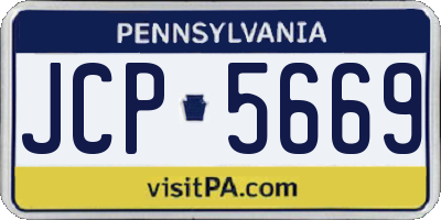PA license plate JCP5669