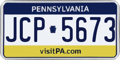 PA license plate JCP5673