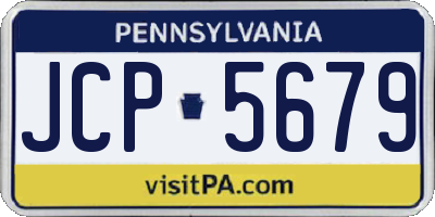 PA license plate JCP5679