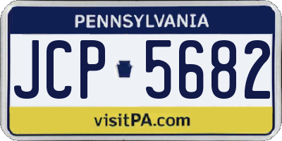 PA license plate JCP5682