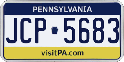 PA license plate JCP5683